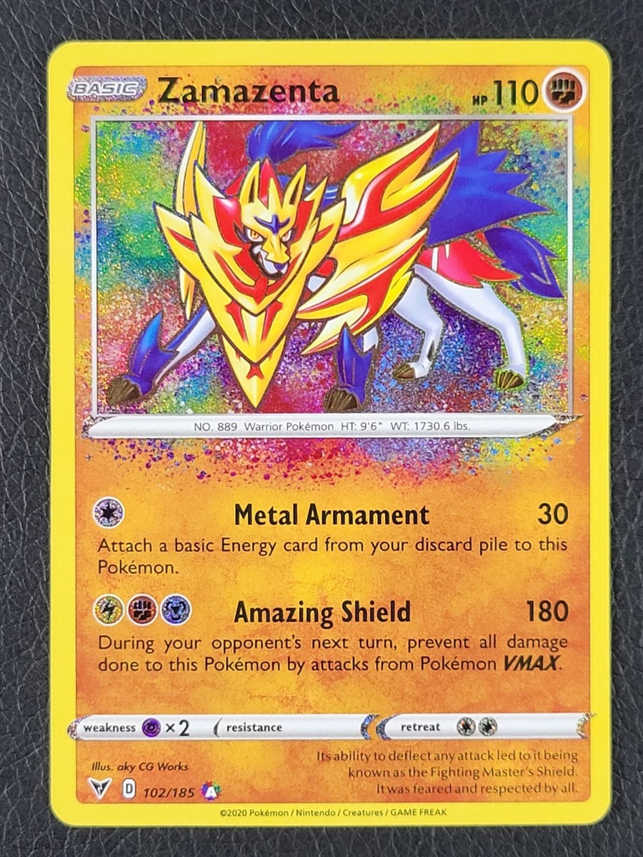 2020 Pokémon TCG Vivid Voltage Zamazenta Amazing Rare 102/185 NM