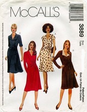 McCalls 3889 Dresses Misses Sewing Pattern Uncut