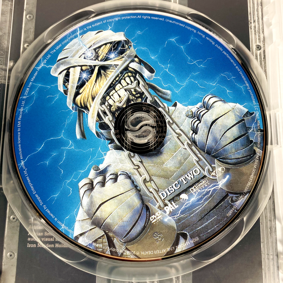 Iron Maiden Live After Death 2 DVD Set (2008) Reg 0 PAL Metal Free