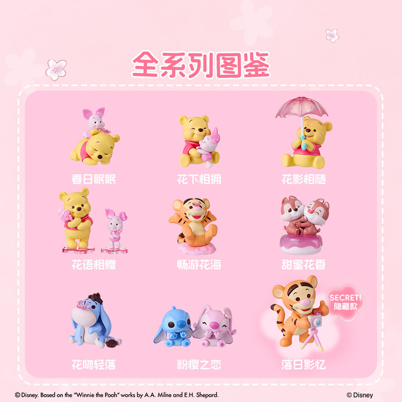 MINISO x Disney Sakura Season Series Blind Box Figure Toy Gift New