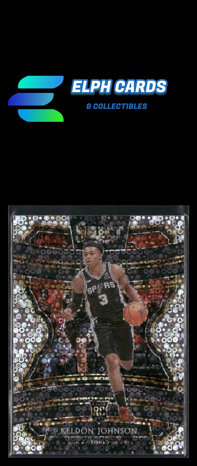 2019-20 Panini Select #45 Keldon Johnson Disco Base Prizm