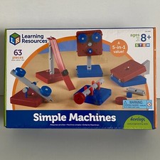 Simple Machines STEM Kit 5-in-1 Learning Resources Physics Set 63 Pcs NEW Sealed