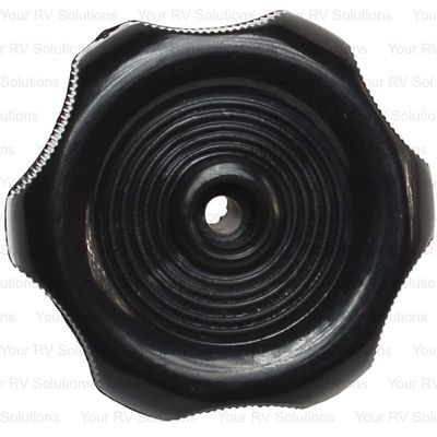 RV Designer H713 2 1/4'' Black Window Knob with 1'' Shaft