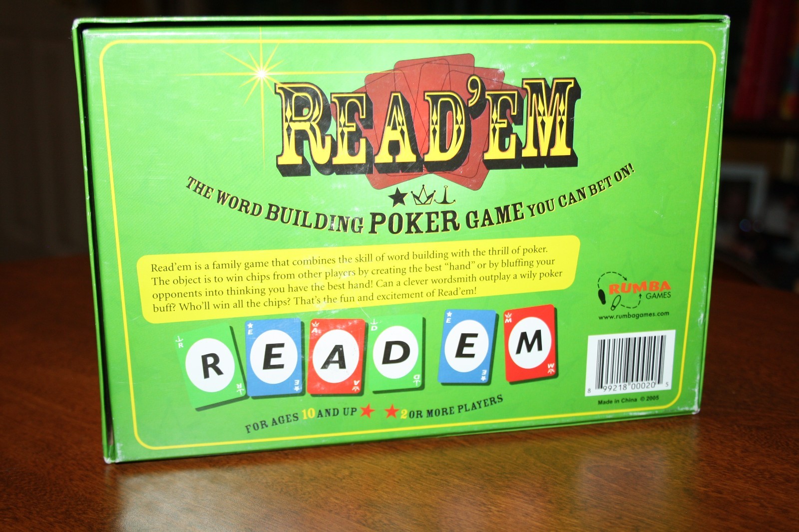 Read 'Em The Word Building Poker Game You Can Bet On! Family Fun