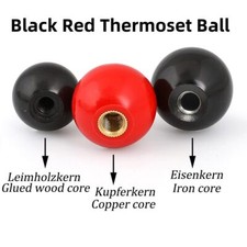 16-50mm Dia Black Red Thermoset Ball Knob Female M4-M12 ThreadPlastic Handle