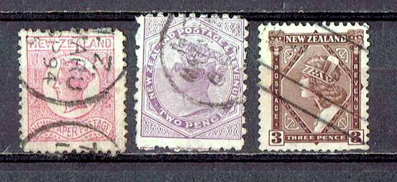 New Zealand QV 1882 - 1900 SG# 187, 188, +  Used
