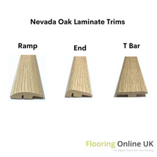 Nevada Oak MDF Laminate Door Bar Trims Ramp Profile End Edge T Bar Strips