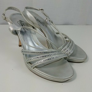Metaphor Silver Size 7 High Heels Sandals Bling Jewels Strappy Verena Our Shoes | eBay