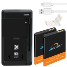 High Power 2 1520mAh Battery Charger USB Cable Bracket f Alcatel GO FLIP V 4051S