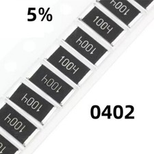 1/16W SMD Resistors 1x0.5mm 5 Range 0R Ohm - 10M Ohm pack of 100 0402
