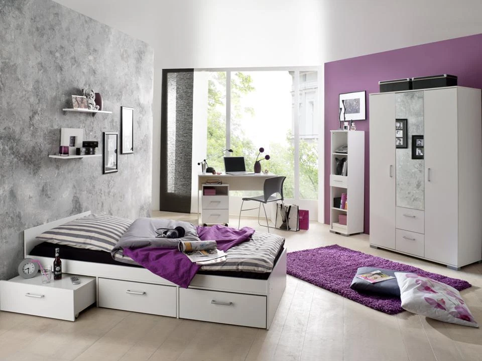 Jugendzimmer komplett Schreibtisch Bett Kinderzimmer Jugendbett  Komplettzimmer - Bild 2 von 4