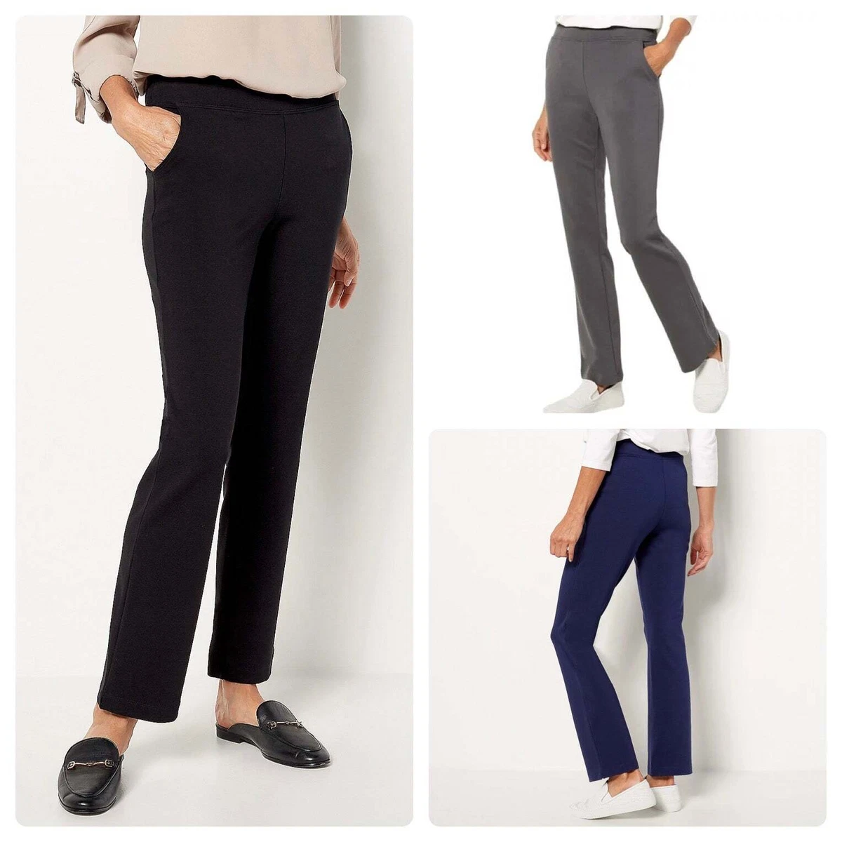 Belle by Kim Gravel Women’s Ponte Boot Cut Pants