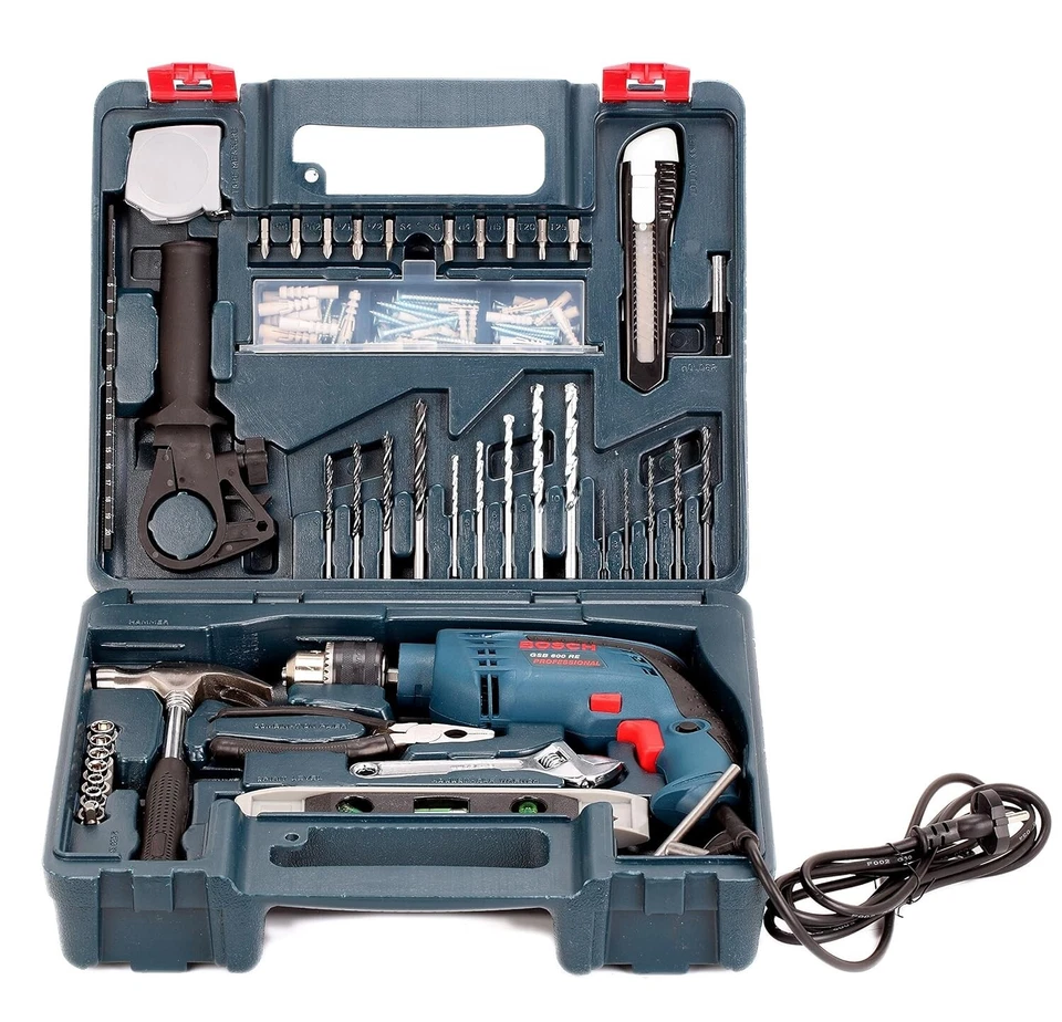 Bosch GSB 600 RE 13mm 600 Watt Corded Smart Drill Kit (Silver) - Image 4 of 4