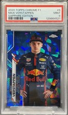 Topps 2020 Chrome F1 Sapphire Edition Max Verstappen RC #6 PSA 9