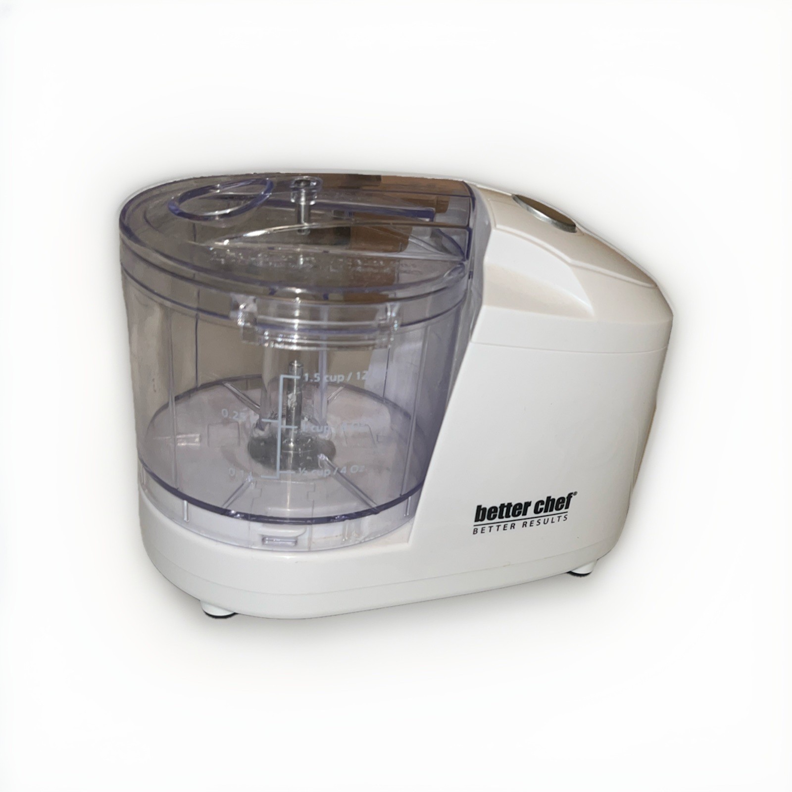 Better Chef 1.5-Cup Mini Food Processor Pulse Switch White (Needs Blade)