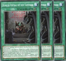 yugioh 3x Dunkler Vertrag mit dem Yamimakai SDPD-DE023 COMMON 1AUFLAGE DEUTSCH