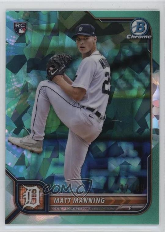 2022 Bowman Chrome Sapphire Edition Aqua 17/99 Matt Manning #23 1d0h