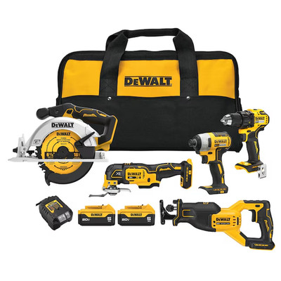 DAM PW200-DK 5台セット + 充電スタンド　DAMーG30セット DEWALT DCK530P2 20V MAX 5-Tool Combo Kit (2 Batteries 5AH + 1