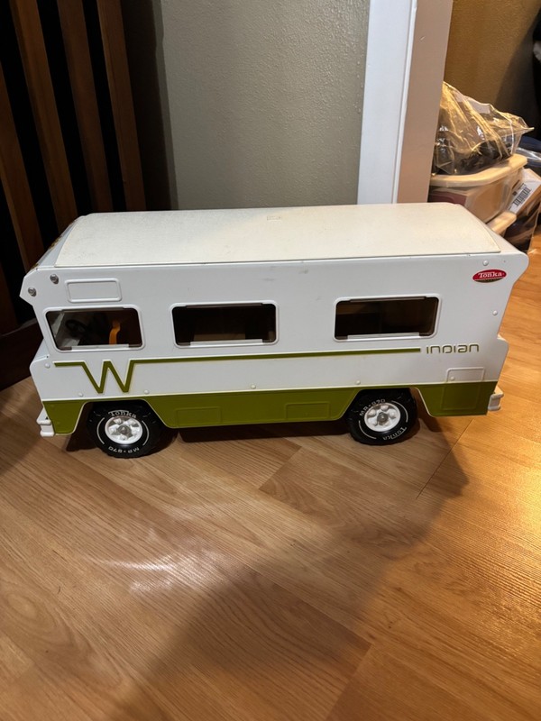 Vintage 1970s Tonka Winnebago Indian RV Motorhome Camper Pressed Steel Toy USA