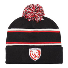 Gloucester Rugby Adult Beanie Oxen Stripes Bobble Hat - New