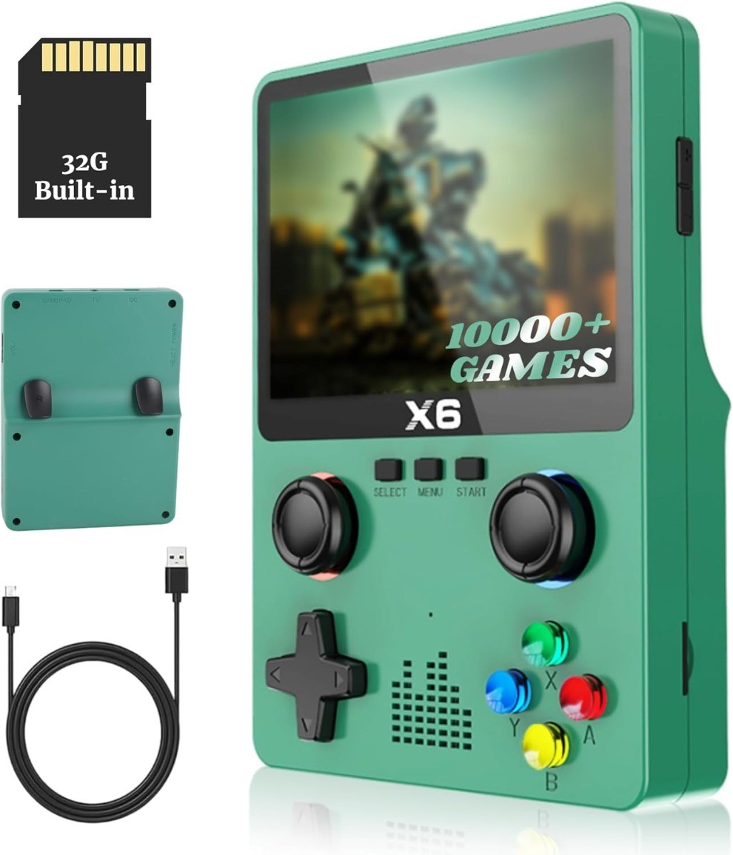 Console Retro Gaming X6 32GB 10000+ Giochi Schermo IPS 640x480