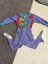 Vintage 90s Winnie The Pooh Footed Pjs Snap Waist Set 12 Months