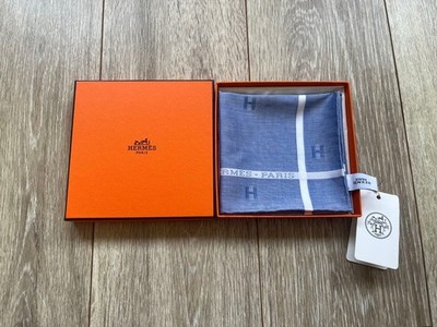 Hermes Silk Striped Handkerchief