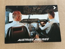 Postcard Austrian Airlines Cockpit Pilots Airbus A310 Plane Vintage Aviation PC