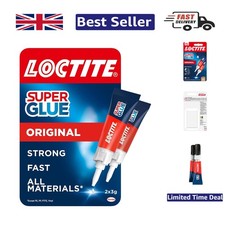 Instant Professional Super Glue - Shock & Temperature Resistant Adhesive, 2 x 3g