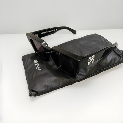 Off-White Virgil OERI126-M Eyeglasses Black Logo White 1007 Authentic 