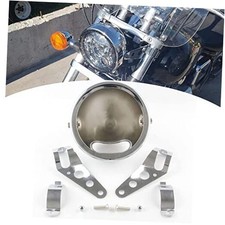 5.75 Inch LED Headlight Housing for Chrome Motorcycle Headlamp A chrome bracket