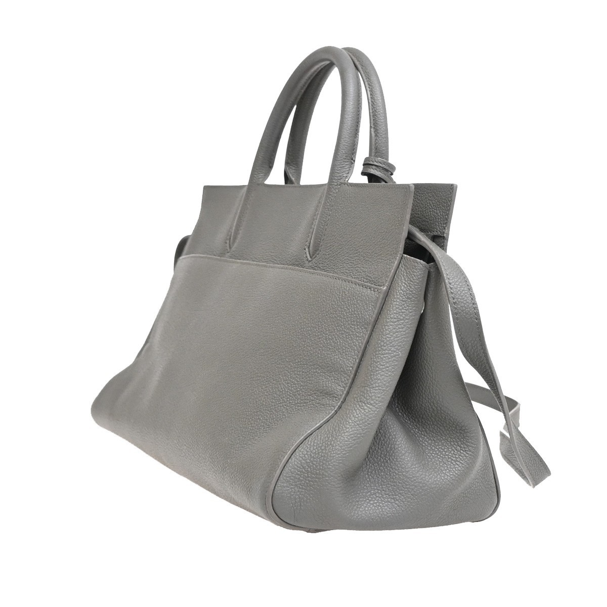 Borsa a mano SAINT LAURENT Cabas Rive Gauche 2 vie tracolla pelle grigio 19KA640