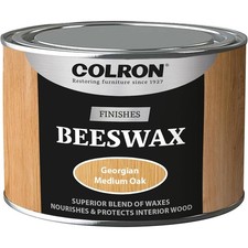 Colron Beeswax 400g Georgian Medium Oak for Wood Furniture Polish and Care