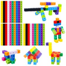 300PCS Math Linking Cubes, Math Cubes Manipulative Connecting and Counting Sn...
