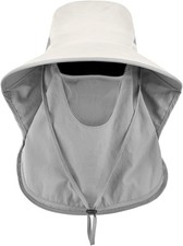 UPF 50 Sun Protection Cap Wide Brim Fishing Hat with Face Neck Flap