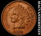 1908 Indian Head Cent- Choice Gem Brilliant Uncirculated+++ Luster #J116