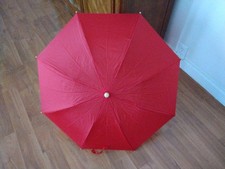 Duck Handle Umbrella In Red With Manuel Opening