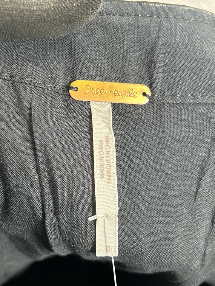 Vestido Free People Mujer 0 Negro Imitación Cuero Bodycon Nuevo Foto 3 de 4