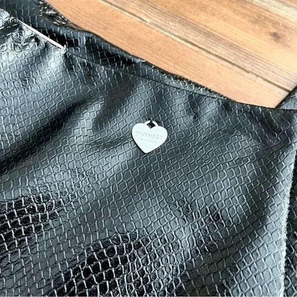 TWINSET Milano Python Print Faux Leather Leggings… - image 10