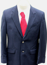 MICHAEL MICHAEL KORS for MACY'S 38R Navy Blue 100 Wool Metal Button Blazer