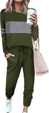 Womens 2 Piece Sets 2025 Long Sleeve Tops High Waisted Sweatpants Lounge Set Fal