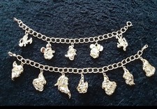 Lot 2 Disney Charm Bracelets The Seven Dwarfs And Mickey Mouse Daffy Donald Duck