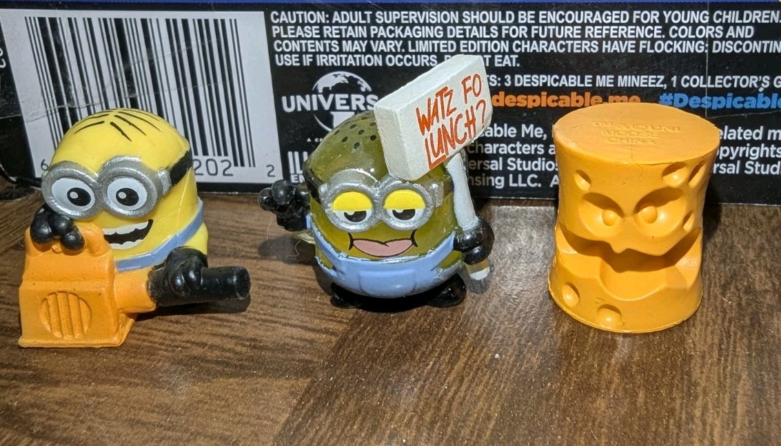 Minions Mineez Series 1 Lot of 3 Mini Figures (Hungry Minion
