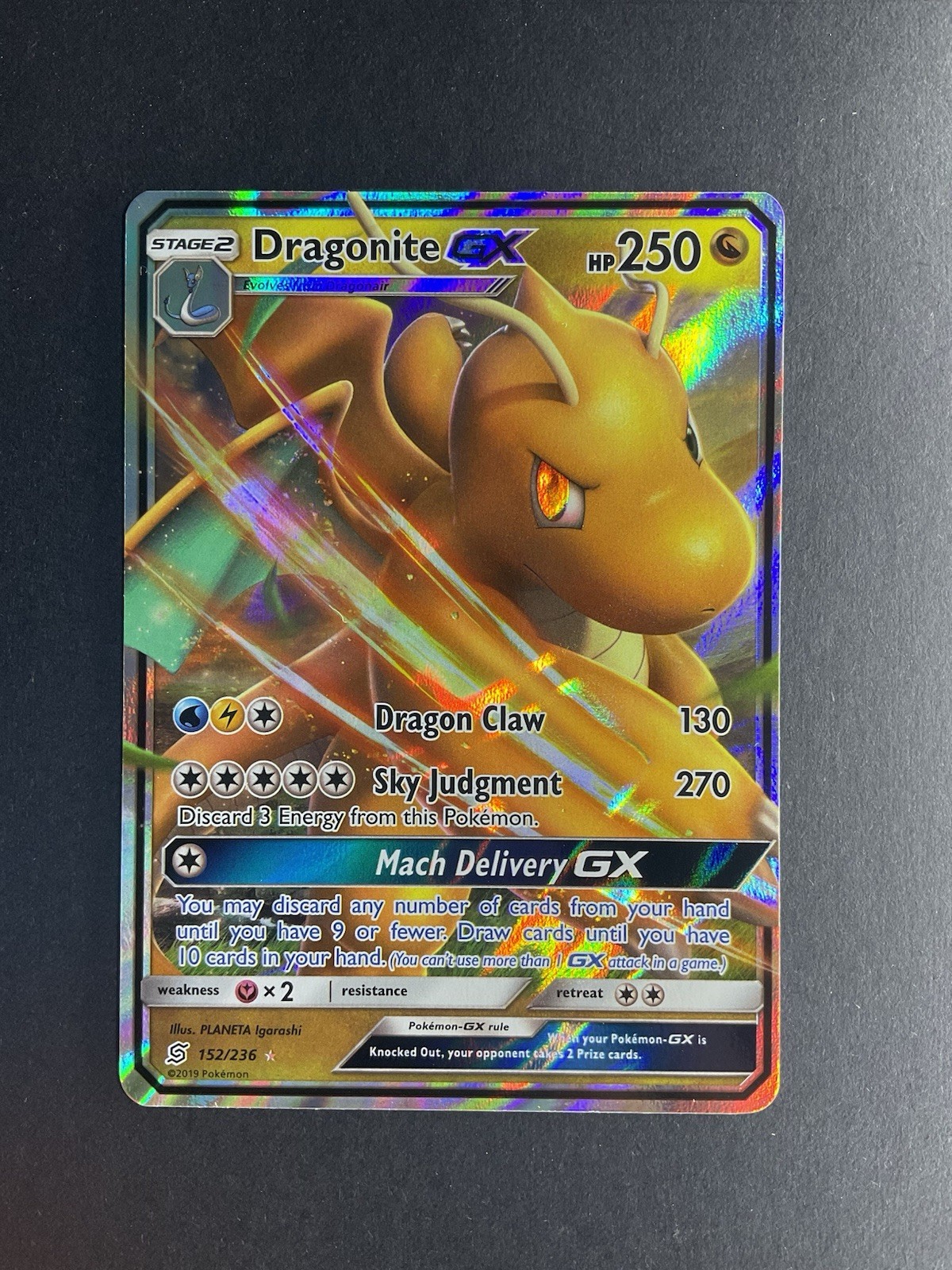 Pokemon Dragonite GX - 152/236 - Ultra Rare Sun & Moon Unified Minds (NM Mint)