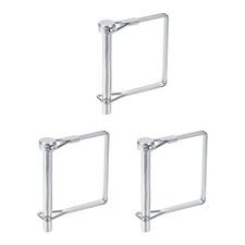 3Pack 6mmx60mm Shaft Locking Pin Carbon Steel Square Trailer Coupler Pin Silver