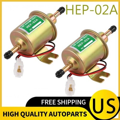 2 Packs 12V Electric Fuel Pump.HEP-02A.Universal Inline Low Pressure Gas Diesel