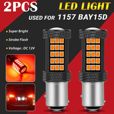 2x 1157 Led Strobe Flashing Brake Stop Bulbs Tail Blinking Safety Warning Light