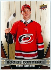2018-19 UPPER DECK ROOKIE COMMENCE #RCAS ANDREI SVECHNIKOV NM-MT RAW (7686)