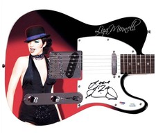 Liza Minelli Autographed Custom Graphics Guitar ACOA PSA