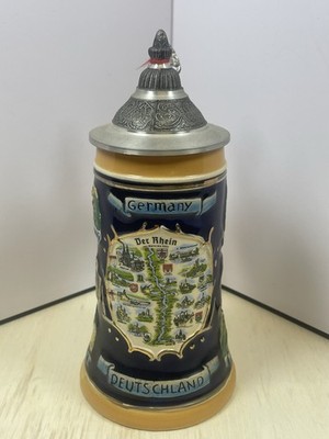 Vintage German Beer Stein Mug W.Schmidt hand painted  Made In Germany